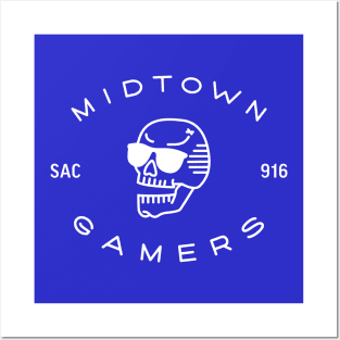 Midtown Gamers: White Logo Posters and Art